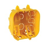 Caixa De Luz Plástica Para Gesso 4x4 Dry Wall Amarela Cemar