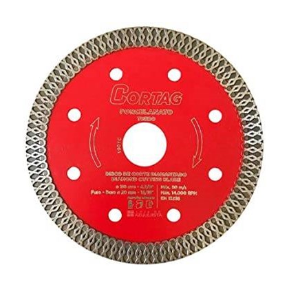 Disco Corte Diamamantado Porcelanato Cortag 110mm