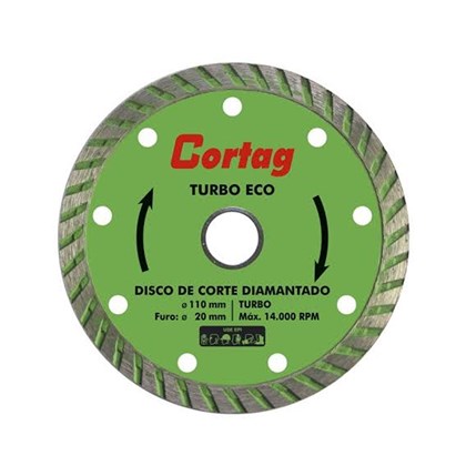 Disco de Corte Diamantado Turbo Eco 110mm Cortag