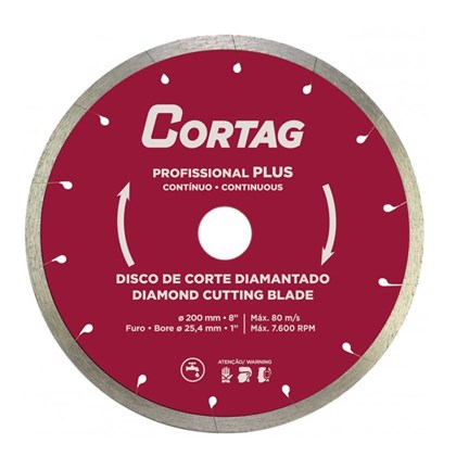 Disco Diamantado Profissional 200 x 25,4mm Cortag