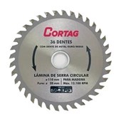Disco Serra Circular Cortag Madeira 110x20MM 36 Dentes