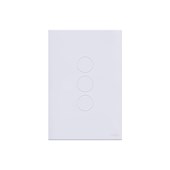 Interruptor Touch Glass 3 Pads 2x4 Branco Lumenx