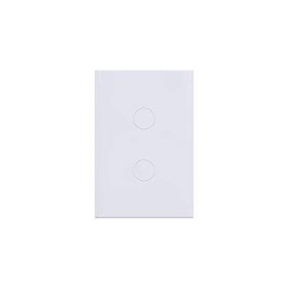 Interruptor Touch Tok Glass 2 Pads 2x4 Branco Lumenx