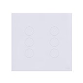 Interruptor Touch Wi-Fi Glass 6 Pads 4x4 Branco Lumenx