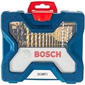 Kit de pontas e brocas em titânio Bosch X-Line com 40 peças