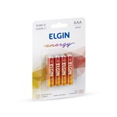 Pilha de Zinco AAA R03 1,5 V com 4 Unidades Elgin