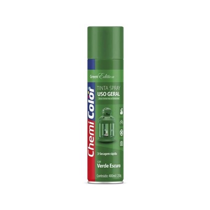 Tinta Spray Uso Geral Verde Escuro 400 ml Chemicolor