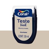 Produto Tinta Teste Fácil 30ml Branco Areia (Bege) - Coral