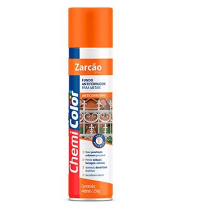 Zarcão Spray 400ML / 250G Chemicolor Laranja anticorrosão